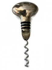 Contemporary Silver bottle stopper corkscrew ref77