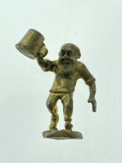 927 Small statue of a wine drinker Small brass statue wine drinker 927